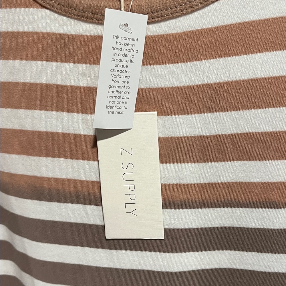 Z Supply Tan and White Striped Top - Picture 5 of 6